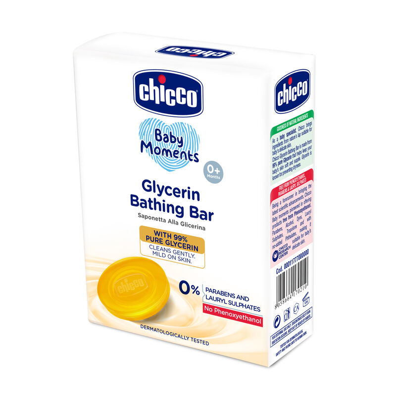 Chicco Baby Moments Glycerin Bathing Bar 75g image number 3